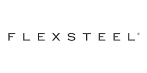 Logo of Flexsteel, a furniture brand available.